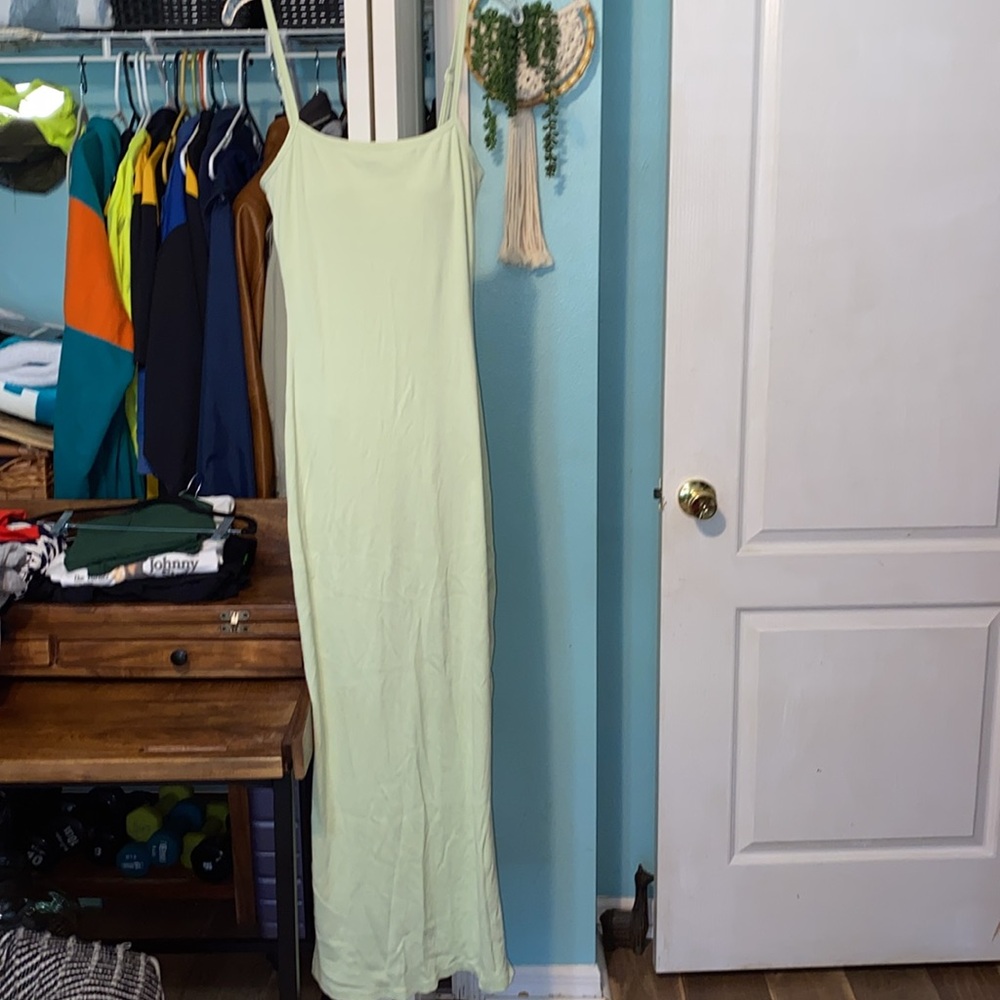 Like new maxi ribbed spaghetti strap dress